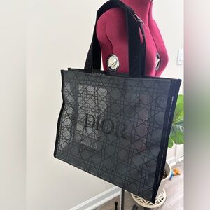 Dior Mesh Black Beauty Tote Bag